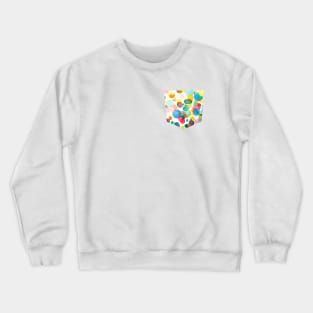 Pocket- watercolor dots Crewneck Sweatshirt